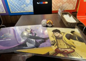 三成と家康のイラストが置いてある席