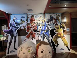 左から三成、幸村、政宗様、家康の等身大に近いパネル